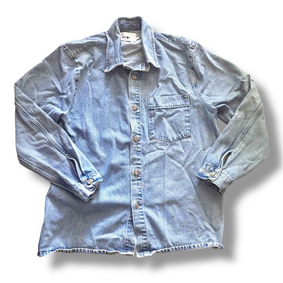 AS IS NN07 Mens Denim Jacket Peter 1816 XL Blue Jeans Shacket 299 No Nationality - Picture 1 of 10